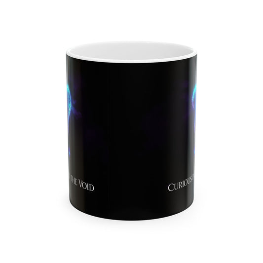 Curious in the Void | Glowing Question Mark Mug | EchoVoid 11oz