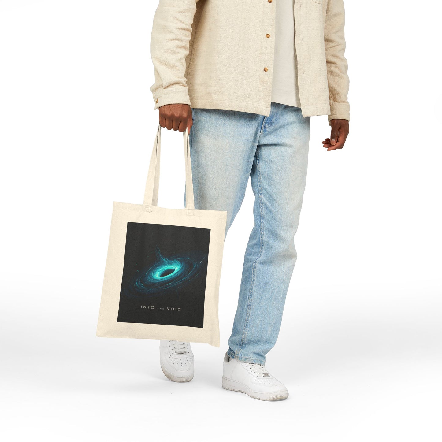 Into the Void | Cosmic Black Hole Tote Bag | EchoVoid