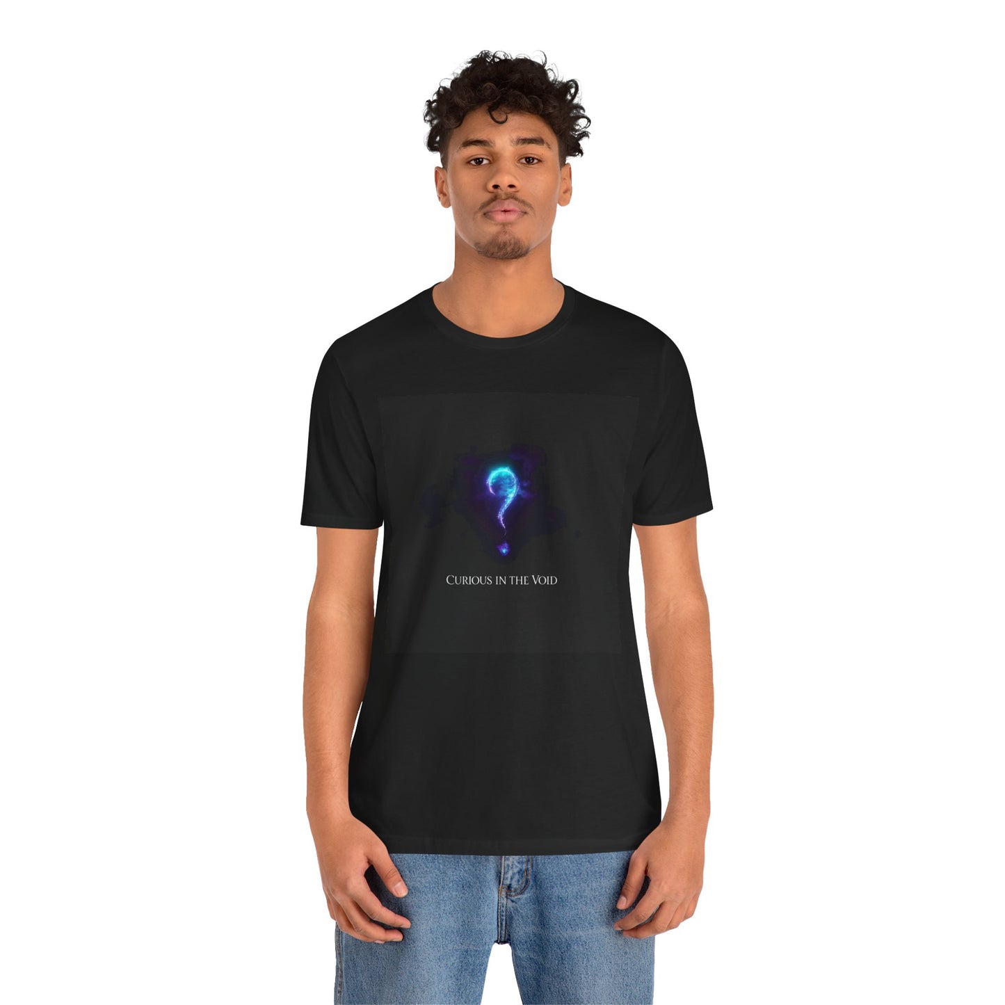 Curious in the Void | Glowing Question Mark T-Shirt | EchoVoid