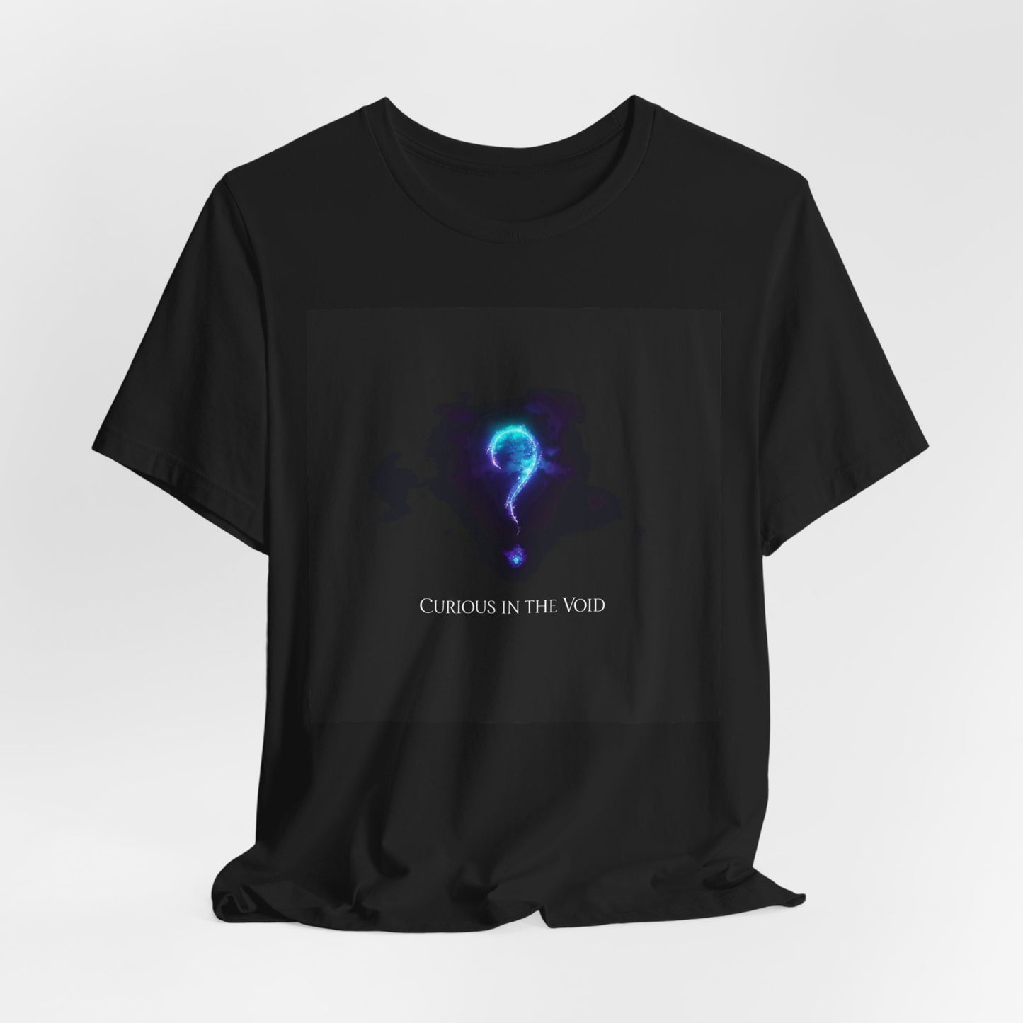 Curious in the Void | Glowing Question Mark T-Shirt | EchoVoid