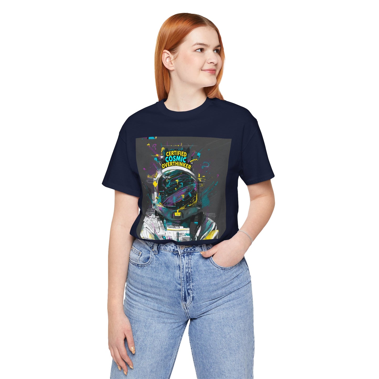 Certified Cosmic Overthinker | Astronaut Helmet T-Shirt | EchoVoid