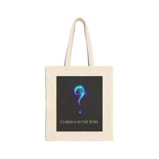 Curious in the Void | Glowing Question Mark Tote Bag | EchoVoid