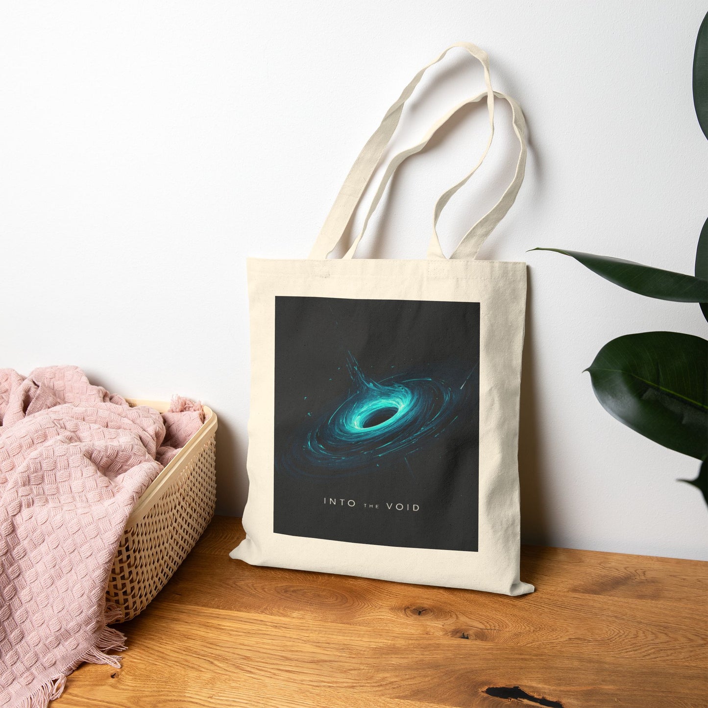 Into the Void | Cosmic Black Hole Tote Bag | EchoVoid