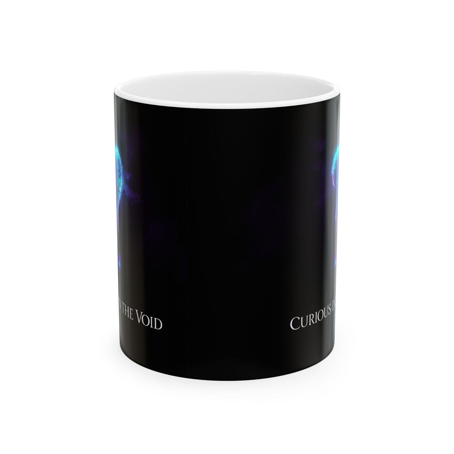 Curious in the Void | Glowing Question Mark Mug | EchoVoid 11oz