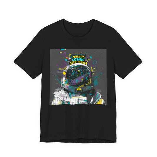 Certified Cosmic Overthinker | Astronaut Helmet T-Shirt | EchoVoid