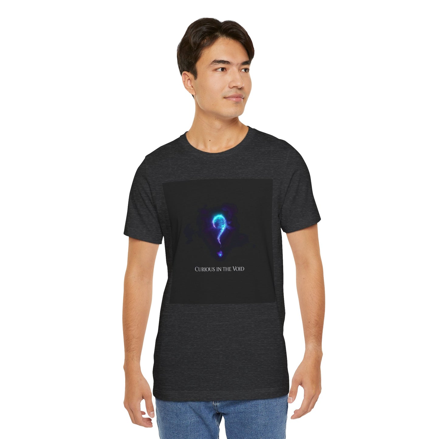 Curious in the Void | Glowing Question Mark T-Shirt | EchoVoid
