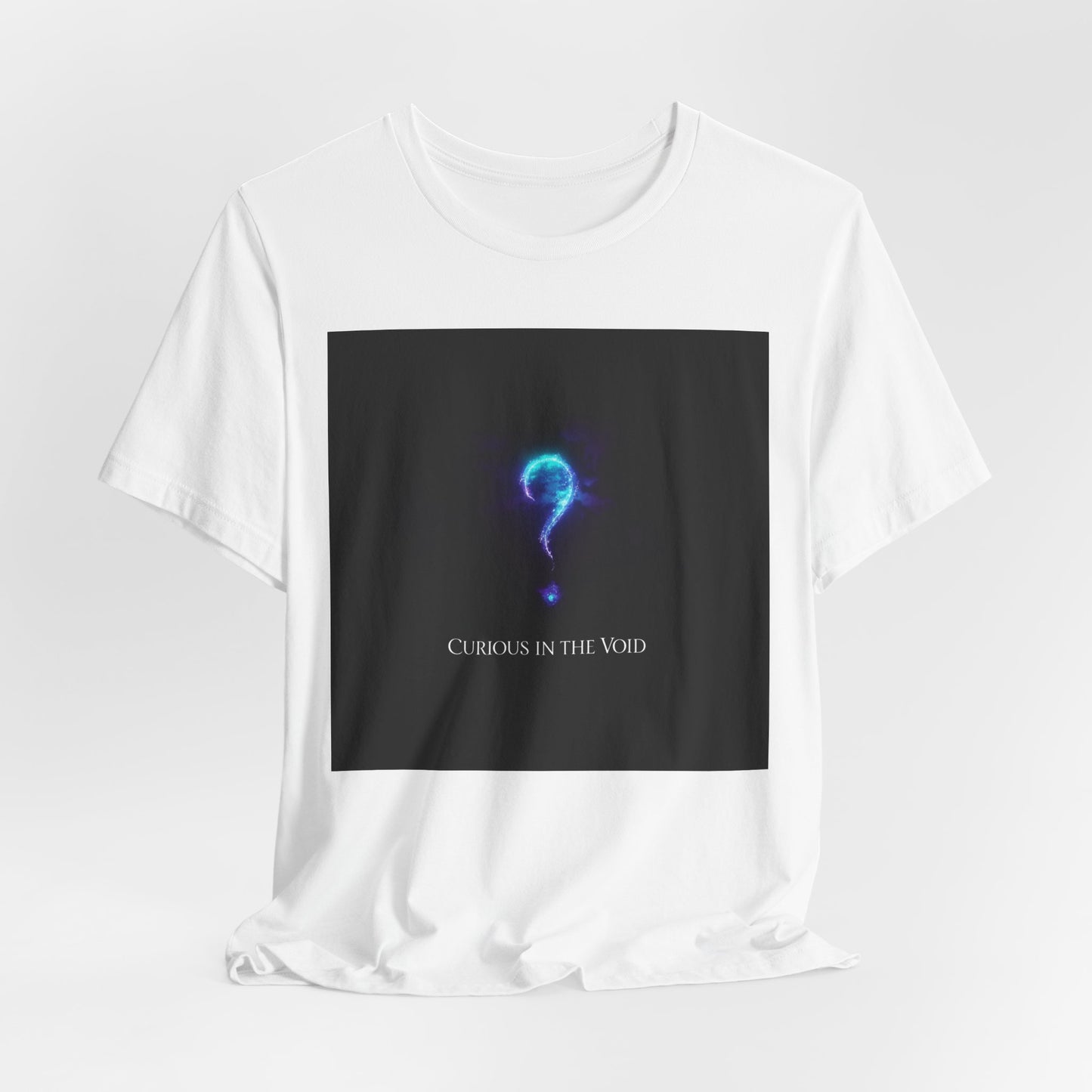 Curious in the Void | Glowing Question Mark T-Shirt | EchoVoid