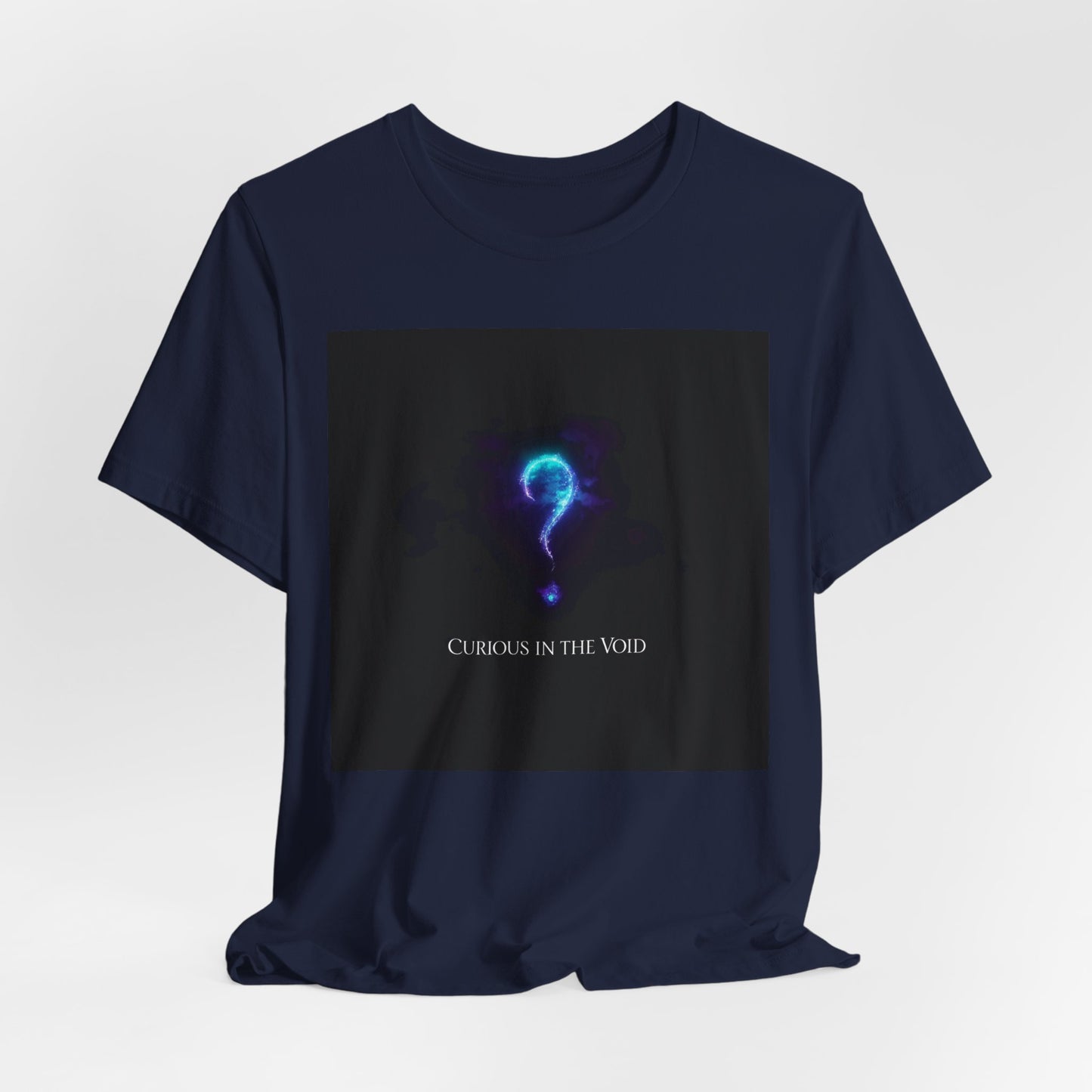 Curious in the Void | Glowing Question Mark T-Shirt | EchoVoid